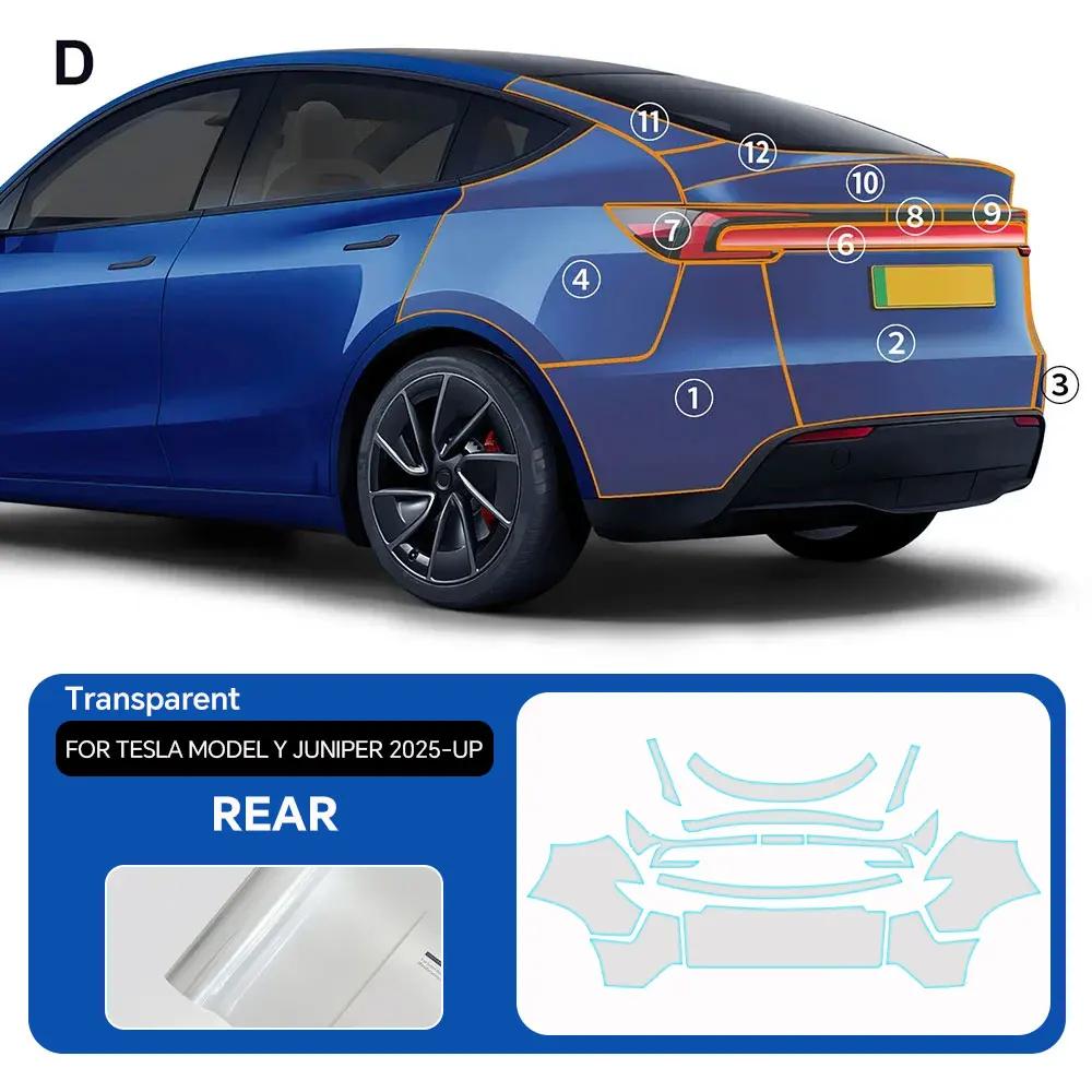 For Tesla Model Y Juniper 2025 2026 Paint Protection Film Self-Healing Bra PPF Body Sticker Accessories Anti-Scratch Resistant