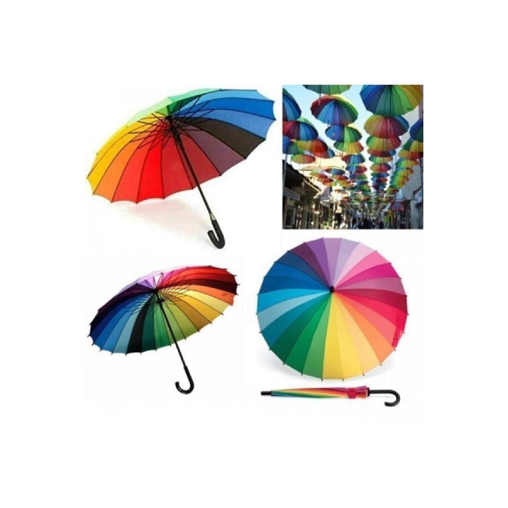 Rainbow Umbrella Colorful 16 Wire Colorful Umbrella