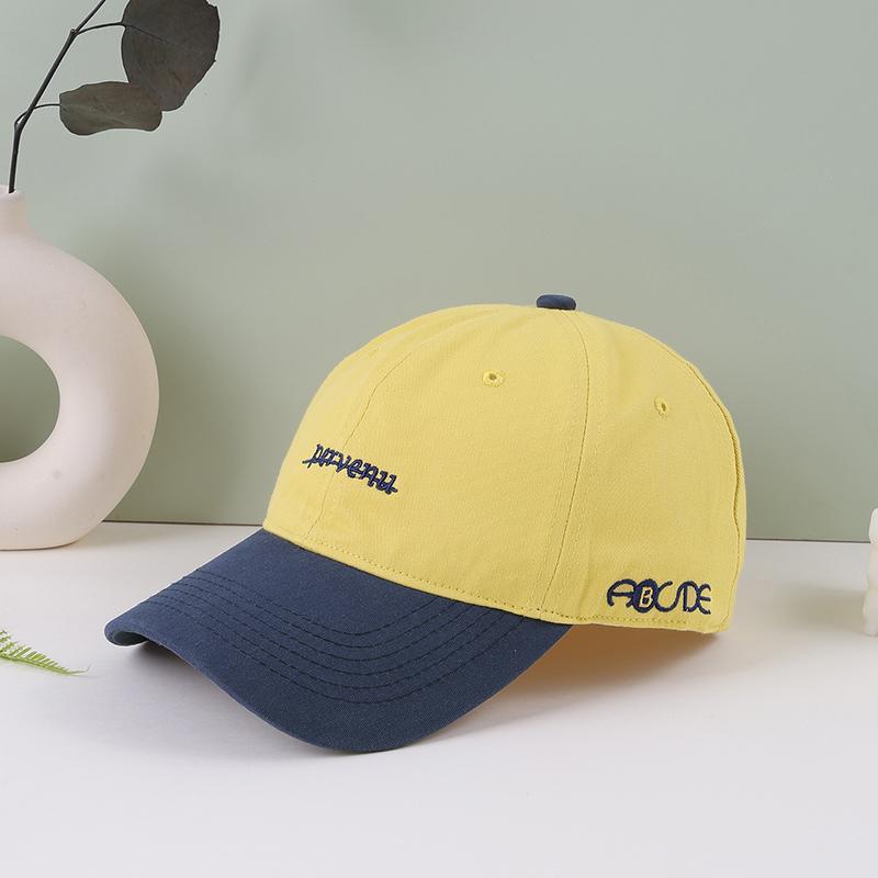 The new soft top Macaron color embroidered small letter copper buckle baseball cap fashion casual splice shade cap