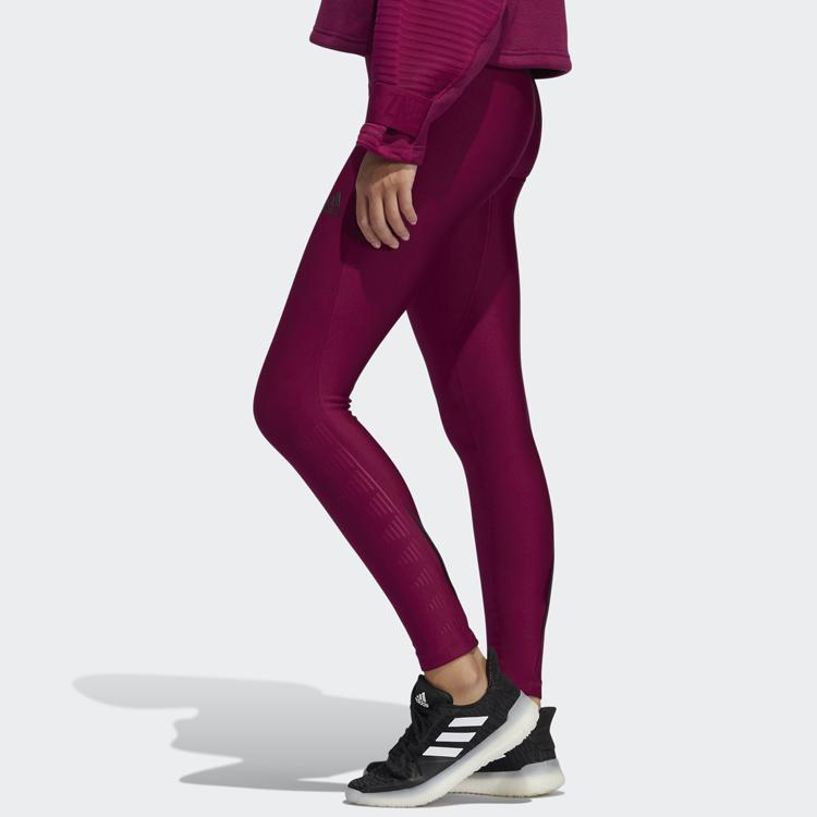 Adidas Training Sports Leggings Women Bottoms Burgundy FT7021