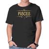 Unisex Crew Neck T-Shirt Vintage Pisces Graphic Short Sleeve Casual Tee