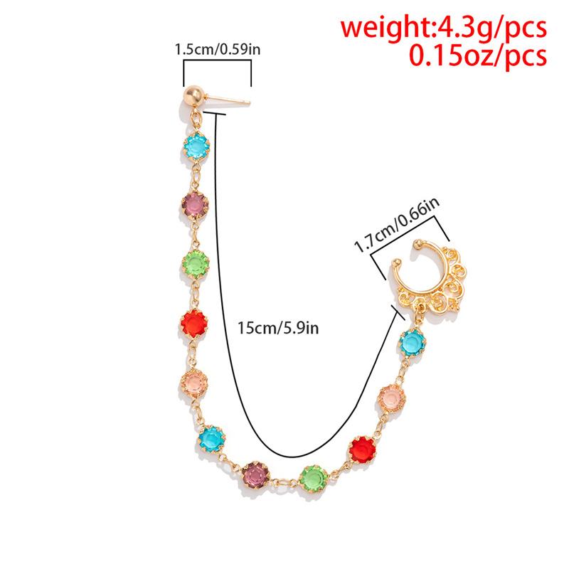 

Богемные панк-сексуальные женские серьги-цепочки с кисточками, поддельные пирсинг, зажим для носа