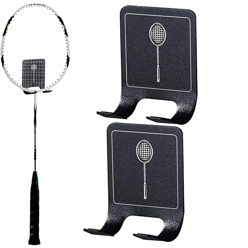 Wall Mounted Badminton Rackets Holder Self-adhesive Rackets Wall Hook New Tennis Racket Wall Rack