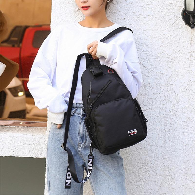 Lightweight Unisex Casual Travel Daypacks Multifunctional Shoulder Crossbody Bag Fashion Simple Sling Chest Bag