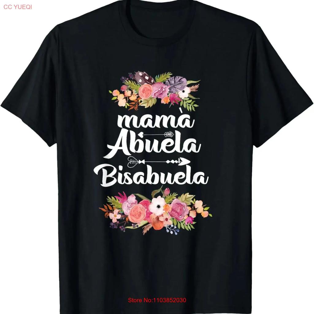 Funny Unisexs Mama Abuela Bisabuela Spanish Mothers Day T Shirt Vintage Stretched Comfortable Casual Breathable Unisex