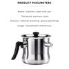 Rustproof Stainless Steel Double Wall Milk Pot Saucepan With Antislip Handle And Whistles Design For Multipurpose Cooking