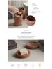 DecoTalk Wabi-sabi Red Travertine Bathroom Washbasin Set with Aromatherapy Tissue Box Tray