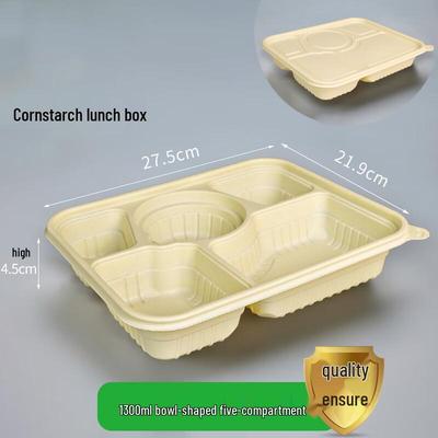 Yuanzhenghe Disposable Corn Starch Compartment Meal Box