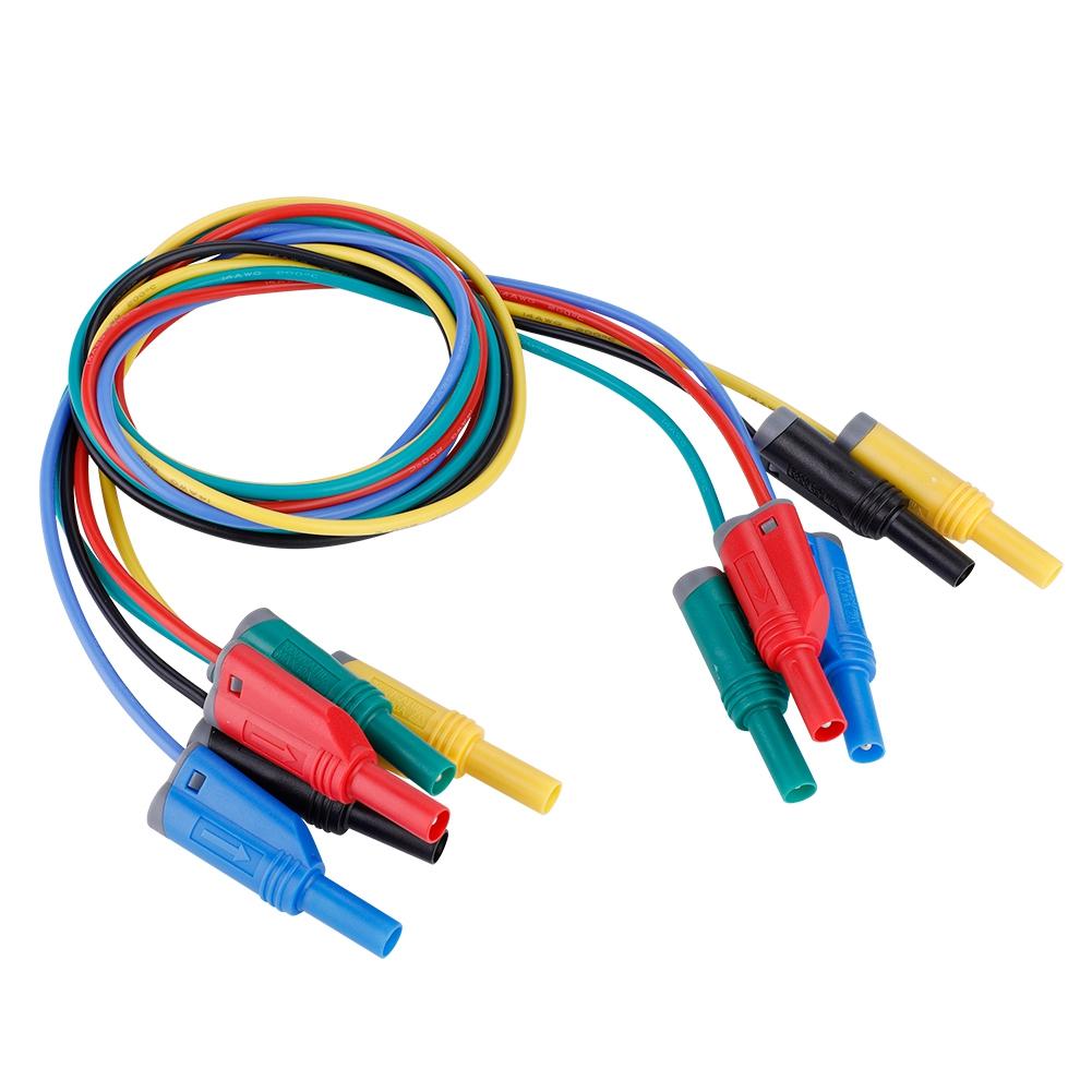5pcs P1050 1 4mm Banana Plug Safety Soft Silicone Wire Stack Test 14AWG for Multimeter