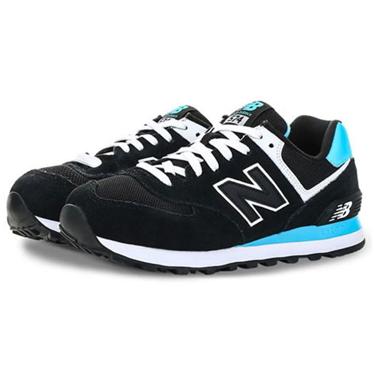 New Balance Nb 574 Lace-Up Low-Top Running Shoes Women Sneakers Black Blue WL574CPA