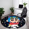 1PC Crayon Shin-chan Office Round Rug - Perfect for Office or Study Decor, Machine Washable, Non-Slip Backing, Decorative Floor Mat