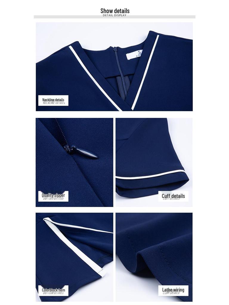 Beautician Short-Sleeve Uniform Set for Spa & Massage Professionals