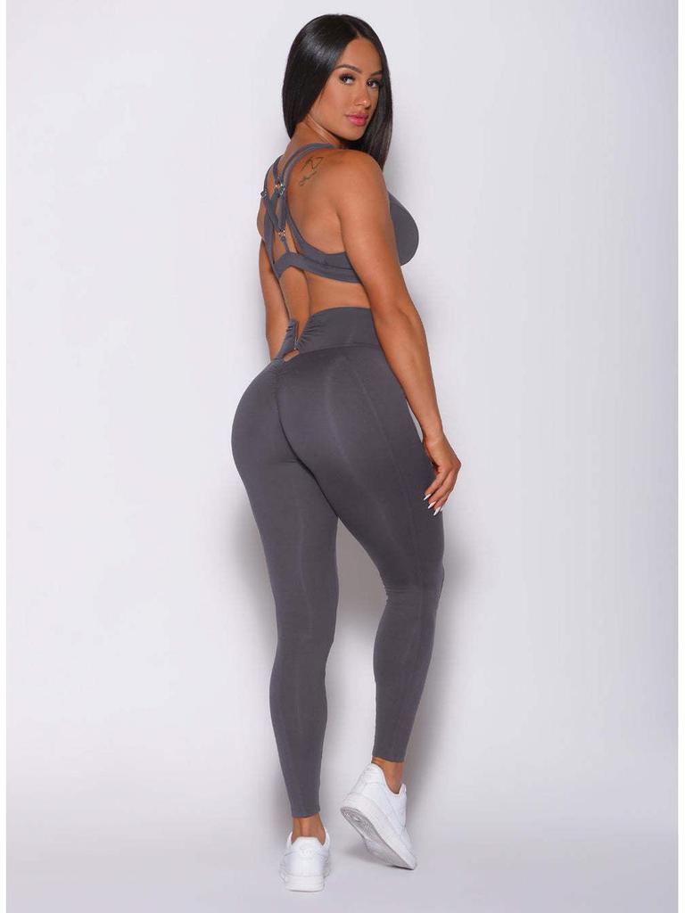 Spring/Summer Shockproof Sports Top & High-Waist Yoga Leggings Set