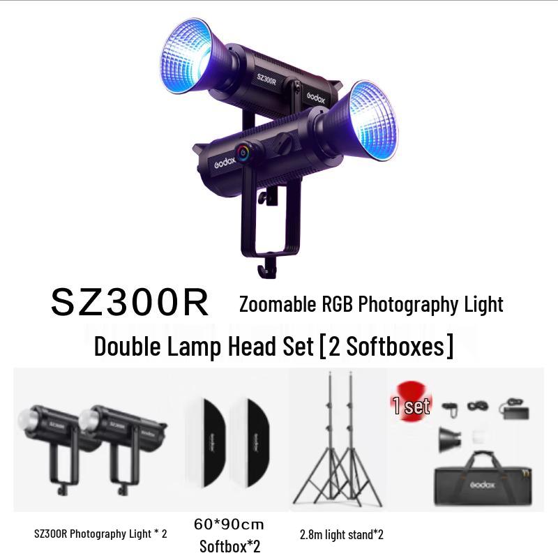 Godox SZ300R Dual RGB LED Video Light Kit with 2 Softboxes