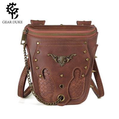 Bag Women's Retro Snake Pattern Women's Shoulder Crossbody Bag Locomotive Rivets Mobile Phone Chain Bag
