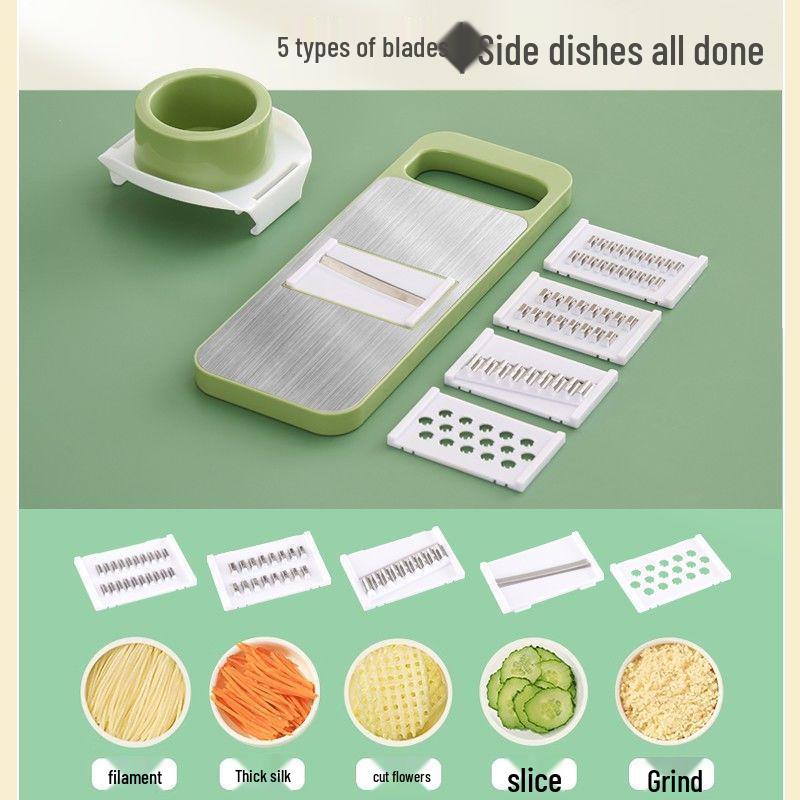 Multifunctional Kitchen Vegetable and Potato Slicer, Peeler, Shredder, and Grater