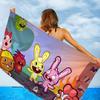 Happy Tree Friends Cartoon Bath Towel Microfiber Soft Water Absorbing Breathable For Girl Kids Decorative Cartoon Beach Towel