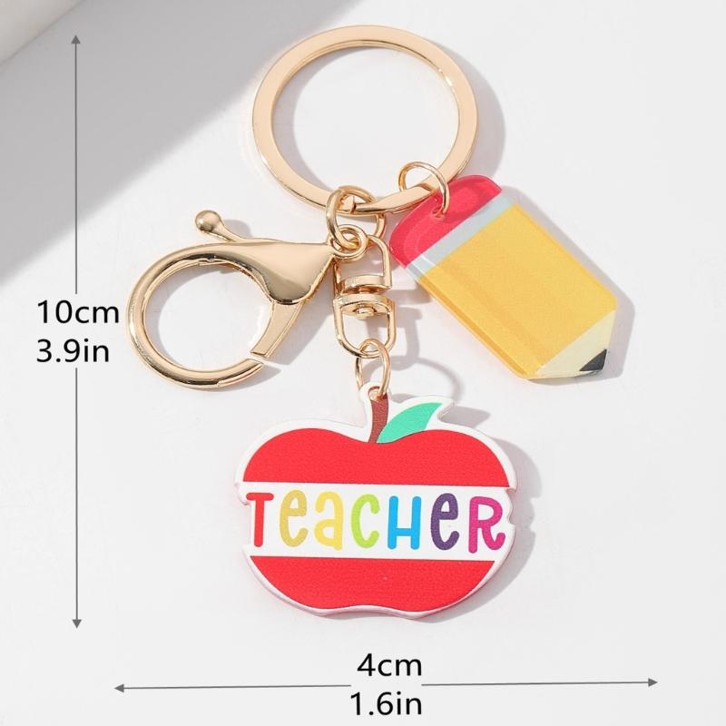 4PCS Playful Stationery And Pencil Shaped Keychains Perfect For Academic Celebrations And Student Incentives