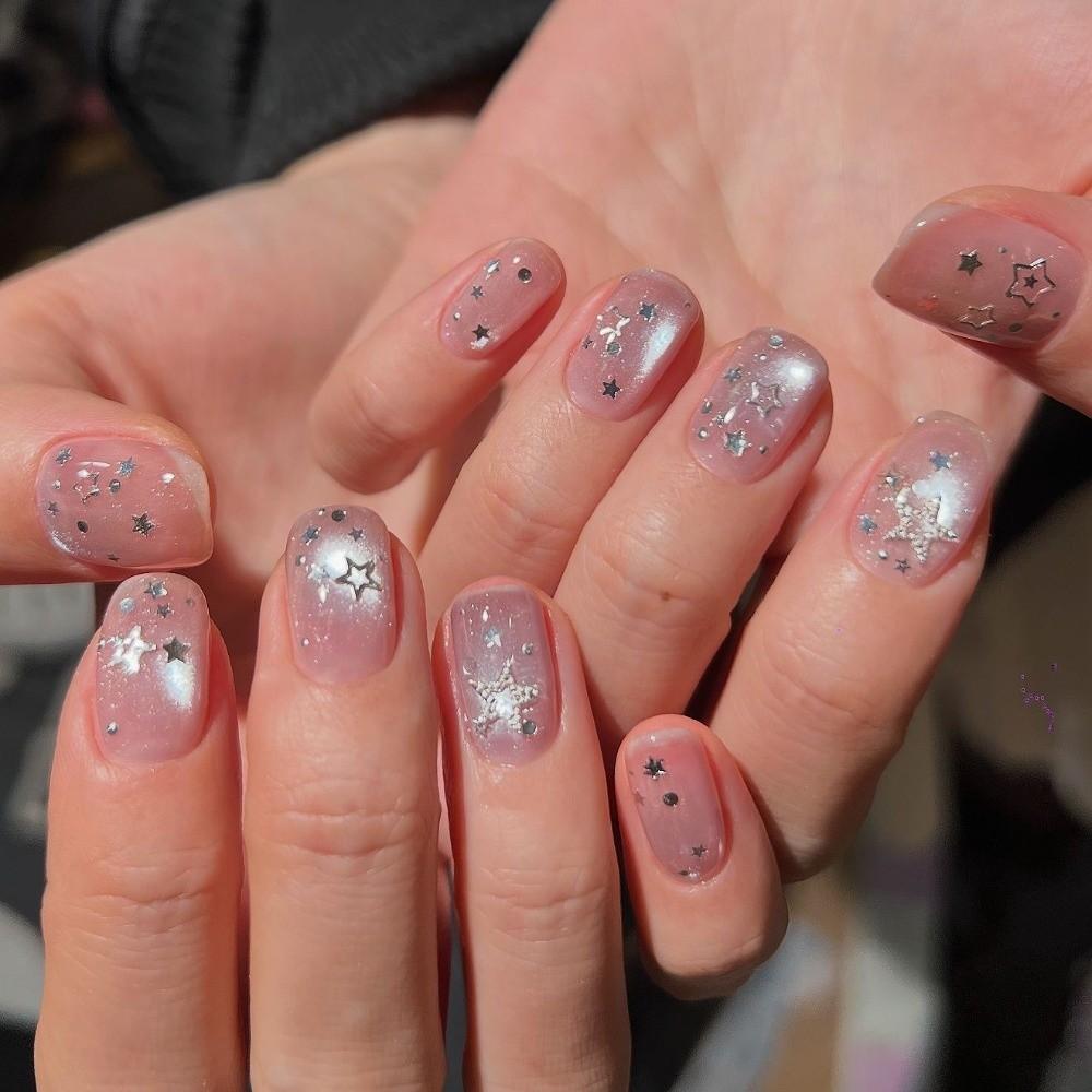 12 Grids Nail Art Glitter Set Polka Dots Nail Charms Decorations Nail Decoration