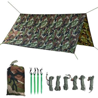 Kempingová houpací síť Rain Fly 10 x 10 stop, ochrana proti UV záření a voděodolná, plachty na stany maskované pro outdoorové dobrodružství, turistiku
