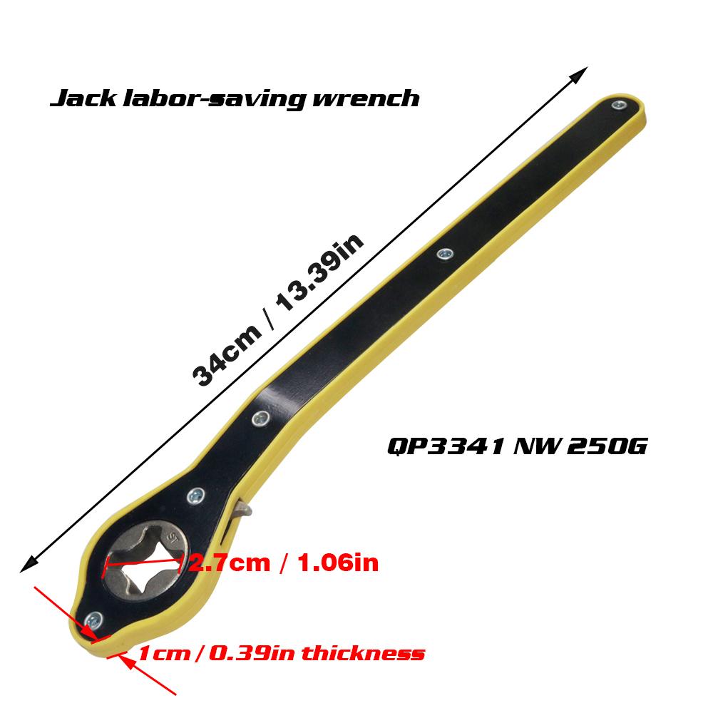 

Car Labor-saving Jack Ratchet Wrench Scissor Jack Garage Tire Wheel Lug Wrench Handle Labor-saving Wrench Car Repair Tool 34cm