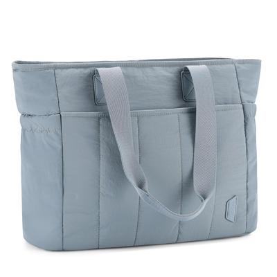 Tote Bag for Large Shoulder Zipper Business Commuting To Going Light Blue [Vaschy] Women, Lightweight, Capacity, Bag, Handbag, Pocket, Bag, Mother's