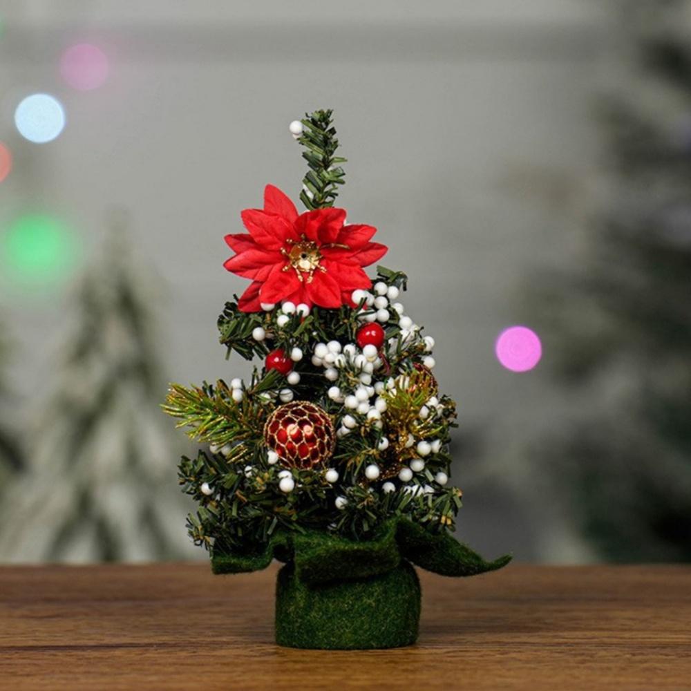 Simulated Mini Christmas Tree Pine Needles Christmas Trees Tabletop Ornament New Year Gift Supplies Desk Decoration