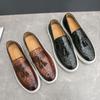 New Flat Leather Shoes Mens Board Shoes Classic Casual Shoes Fashion Tassel Shoes Party Shoes Business Office Shoes High Quality
