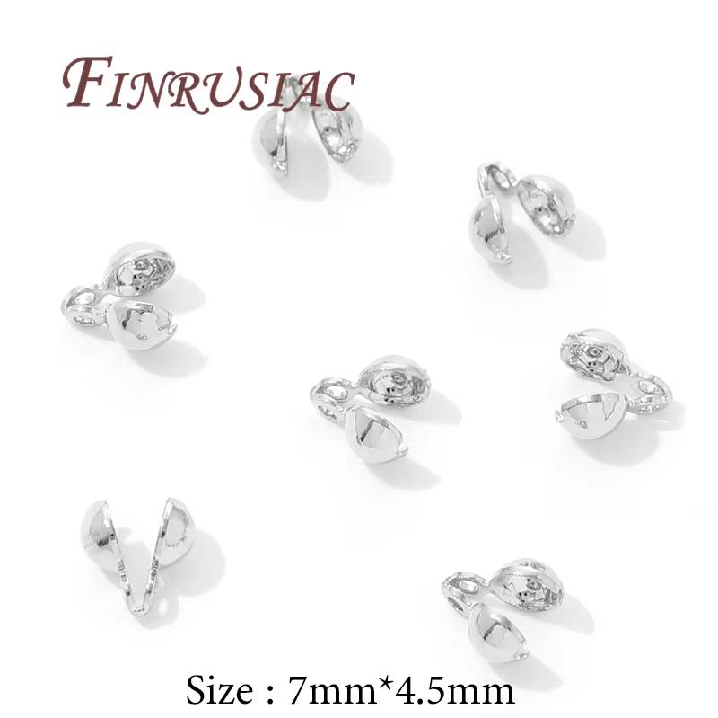 10/20 Stück 18K Vergoldete Quetschperlen Für Schmuck, Quetschperlen-Abdeckung, Perlenendkappen Kugelkette Verbinder, DIY Zubehör, Quetschperlen Endkappe