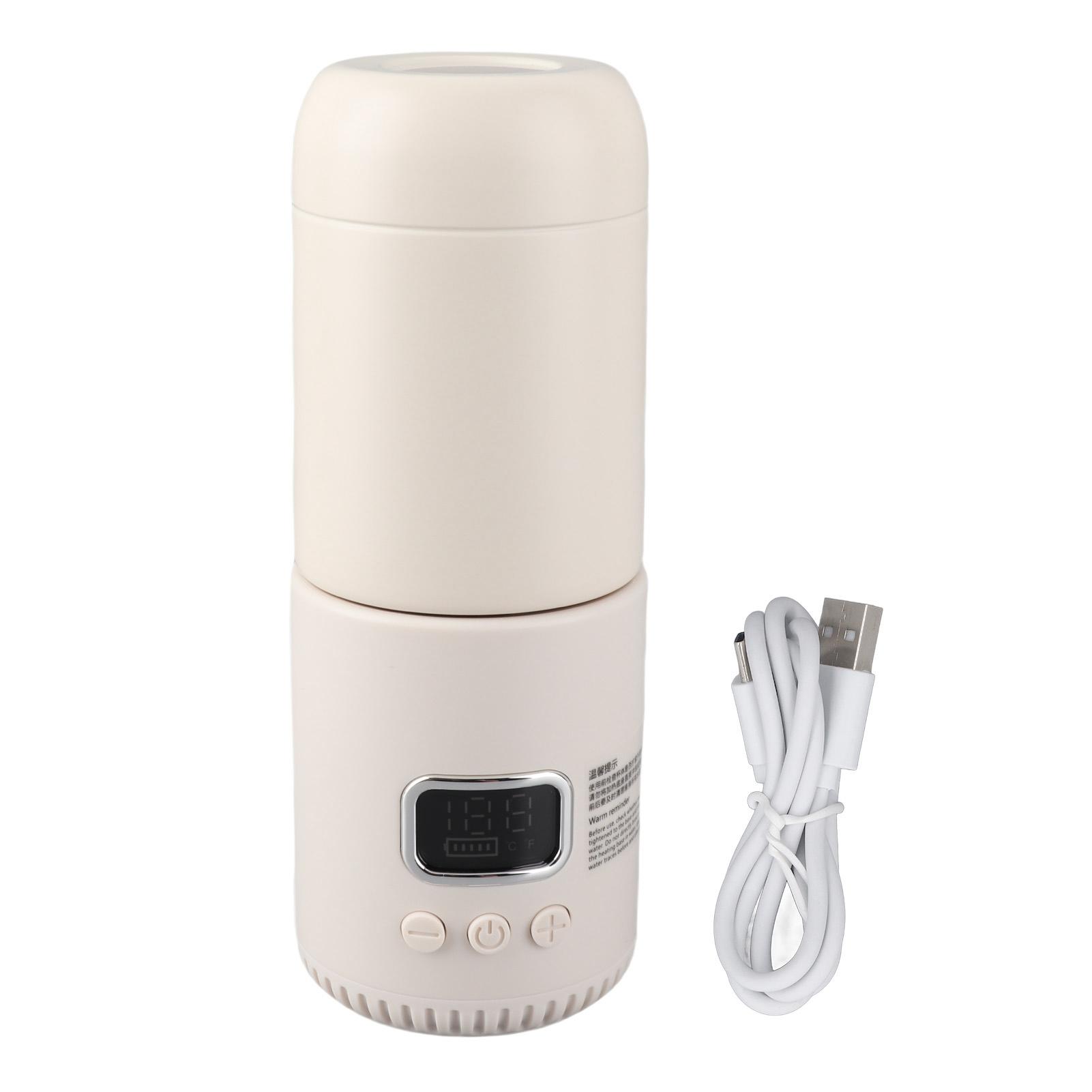 Mfyspace Travel Electric Kettle Cordless Heating Constant Temperature Portable Water Boiler Bottle For Outdoor Travel 400Ml