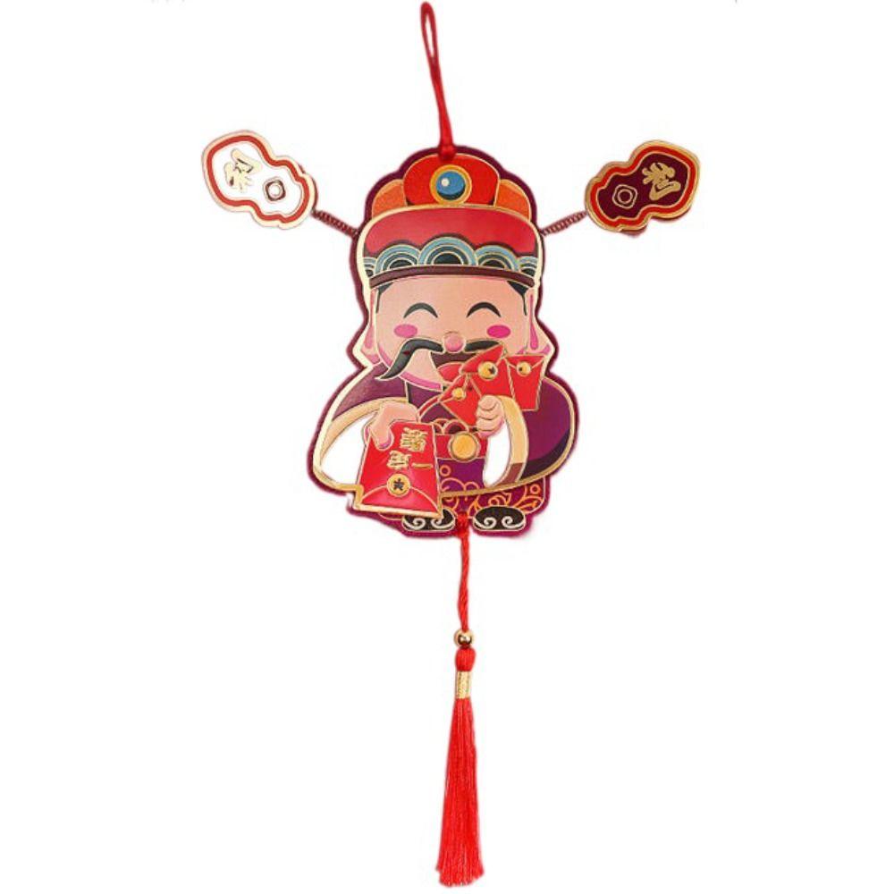 Spring Ears God of Wealth Fridge Magnets Art Paper New Year Fridge Stickers  New Year's Eve