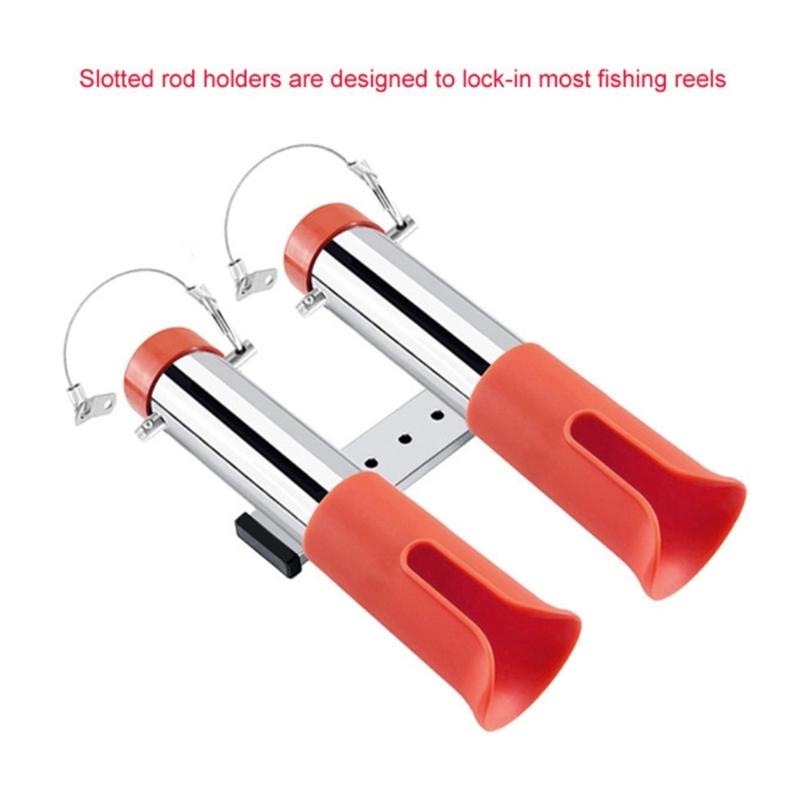 Rail Clamp On Fishing Rod Holder Fishing Rod Stabilizer Stainless Steel Mounting System For Boating