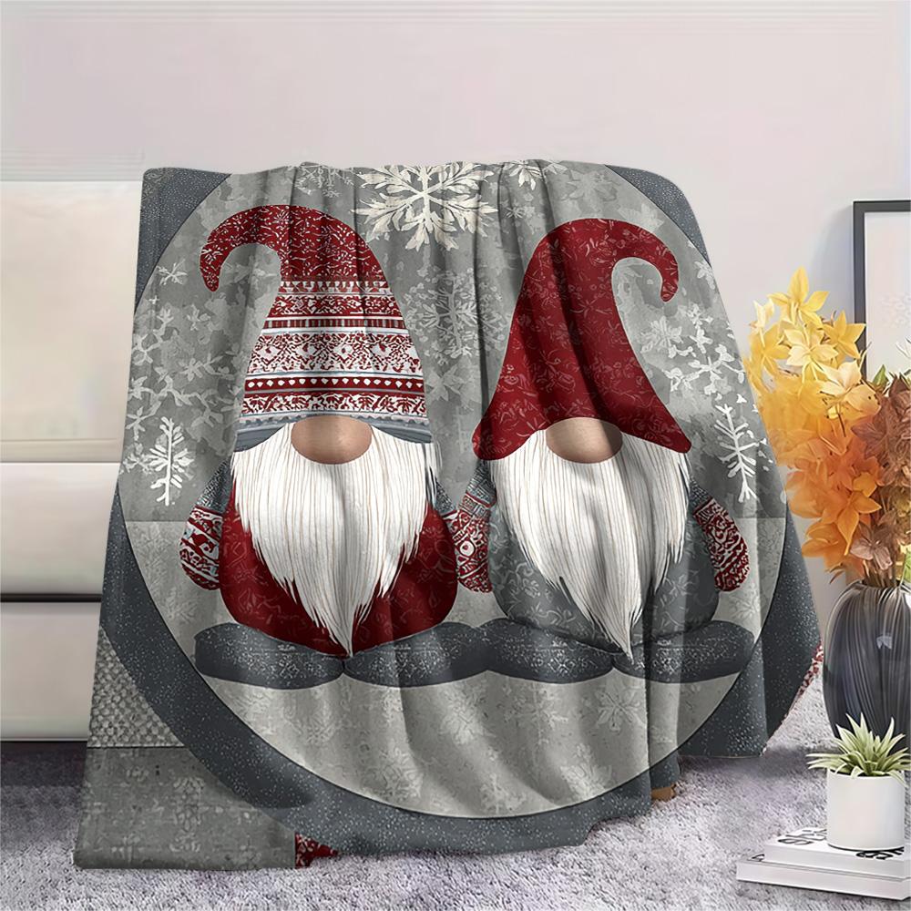 Dwarf Print Flannel Blanket, High quality Comfortable for All Seasons, Home Decor, Warmth and Comfort, Perfect for Christmas Gifts