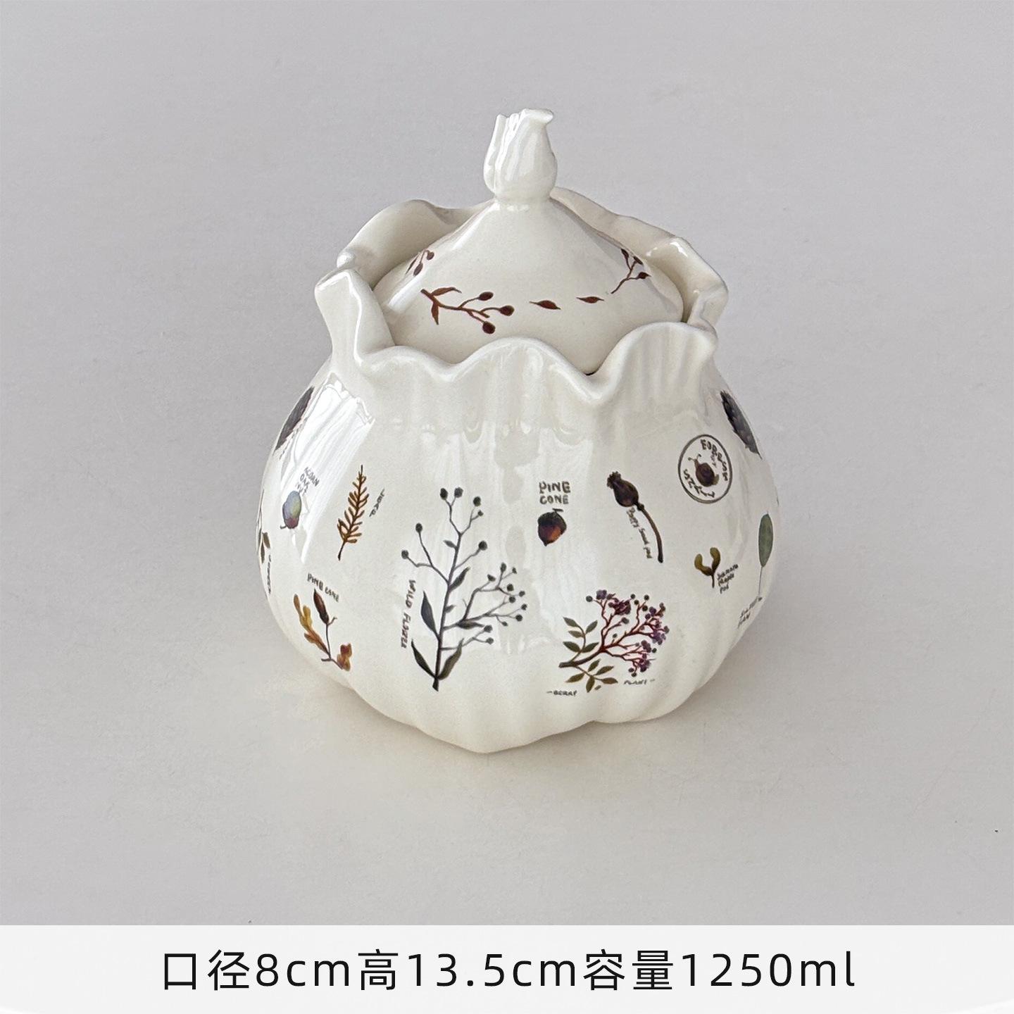 

Retro Storage Container, Ceramic Jar with Lid,high-end Container for Kitchen Countertop, Elegant Decoration for Room Storage
