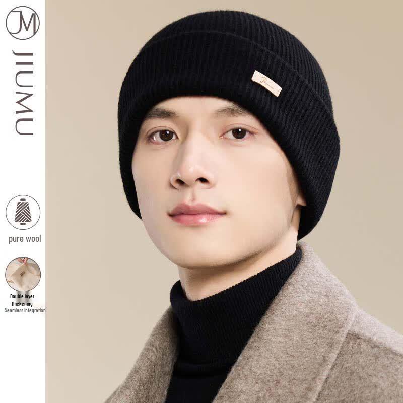 JIUMU Autumn/Winter Warm Wool Knit Beanie One Size