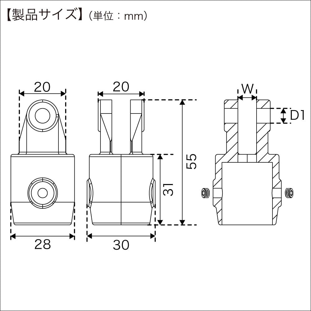 BMO JAPAN Boat Rail Parts Pipe End Fork 22mm 30E0128