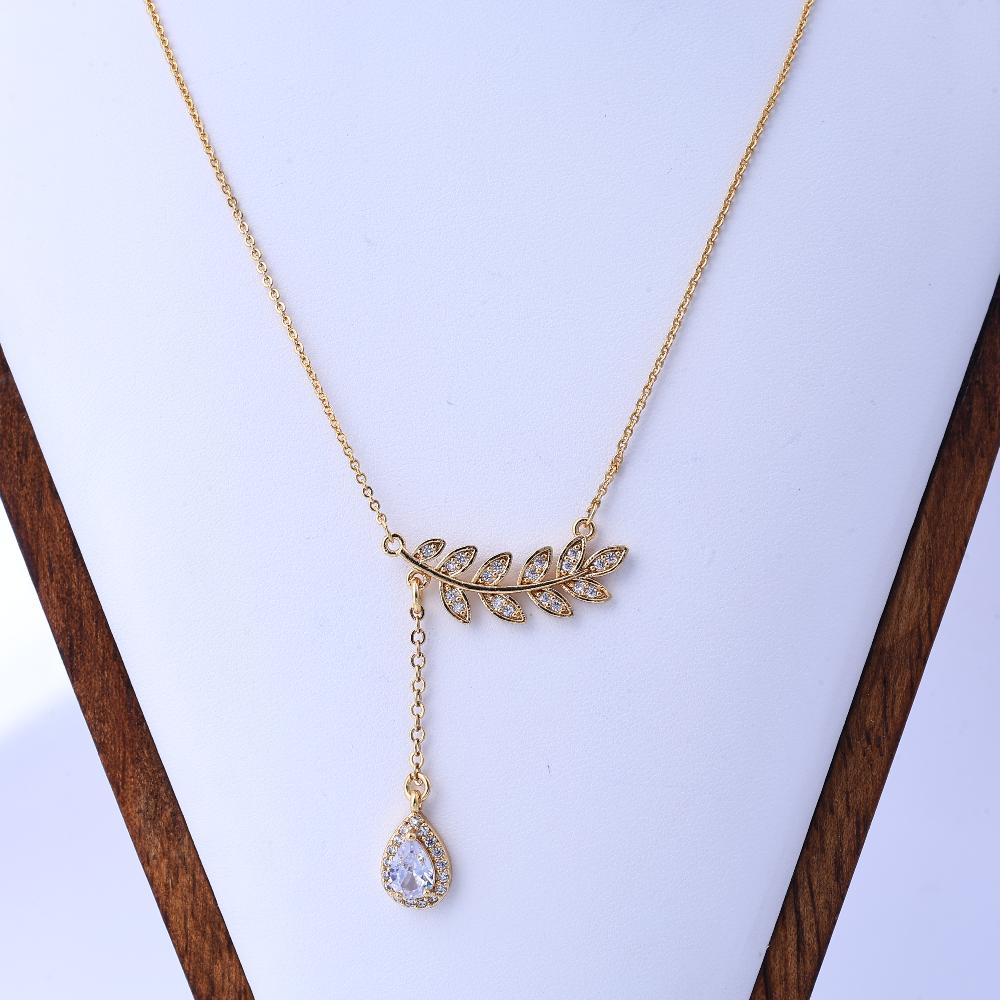 High-end tassel wheat ear necklace women's years old and safe hot clavicle chain design sense meteor fashion temperament Europe
