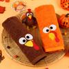 Yousheng Thanksgiving Turkey Towel Embroidered Turkey Hand Towel Absorbent Bathroom Kitchen Towel for Home Farmhouse Thanksgiving Decoration