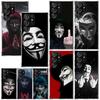Anonymous V Mask Phone Case For Samsung Galaxy S26 S25 Edge S24 FE S23 S22 Ultra S21 Plus S20 + Art Fundas Back Cover Galaxy S25