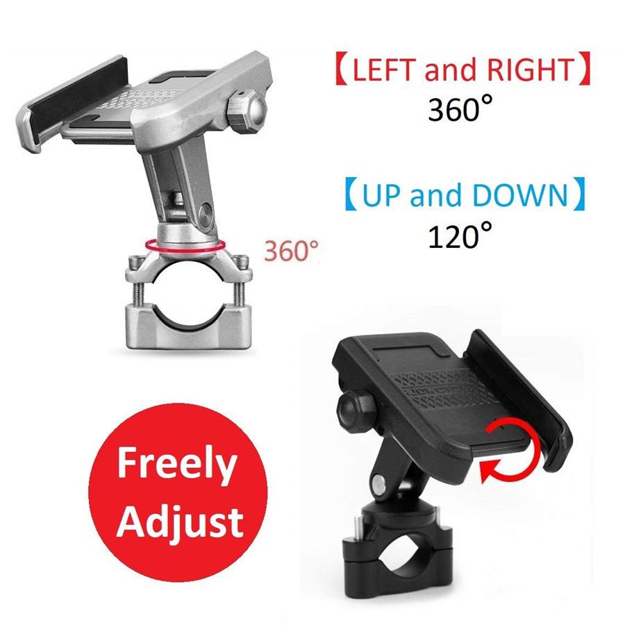 Aluminum Motorcycle Bike Handlebar Mount 360° Holder For GPS Mobile Cell Phone