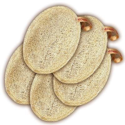 Midazzle 100% Naturlig Kroppsskrubb Luffa för Bad (Oval) (Paket om 5)