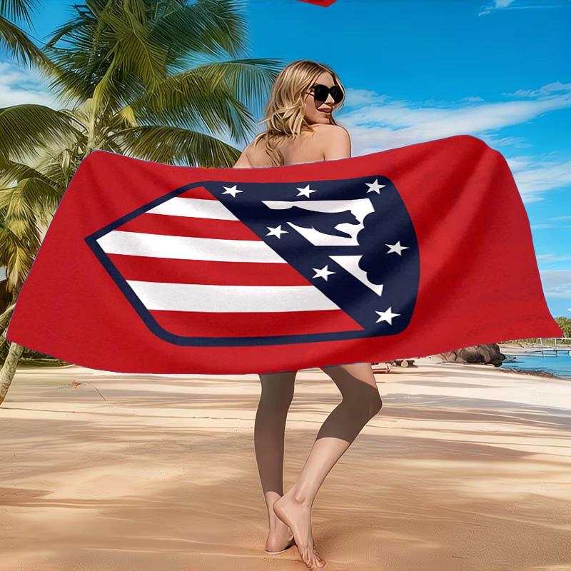 Atletico Football Club Printed Microfiber Beach Towel, Soft And Absorbent, Quick-Dry, Ideal for Summer Travel, Beach Essential, Swimming Pool