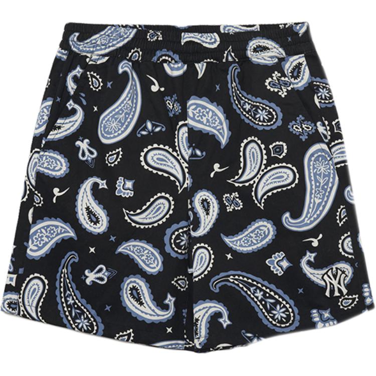 MLB Paisley NEW YORK YANKEES Casual Shorts Women s Black Moderate 3ASMI0133-50BKS XS