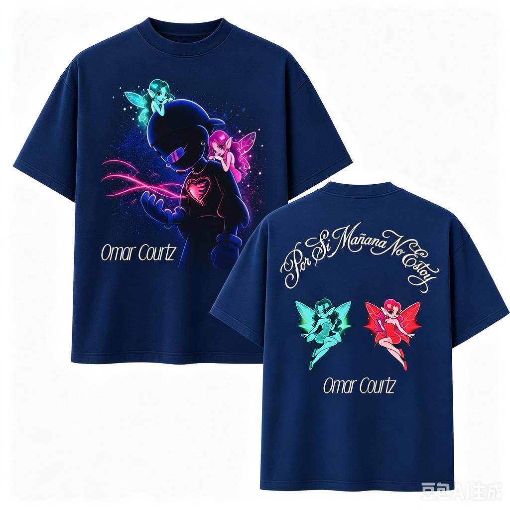 Omar Courtz Por Si Maana No Estoy Album Graphic Tshirt 2026 Summer Unisex Unisex Cotton Oversized Tshirt Street Wear Y2K