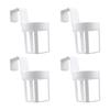 Hook-On Hanging Cup Basket Pack of 4 for Boats Motorhomes and Vehicles, Plastic Open Frame Drink Rack Storage Plus