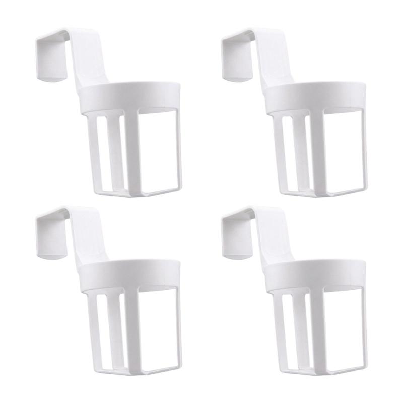 Hook-On Hanging Cup Basket Pack of 4 for Boats Motorhomes and Vehicles, Plastic Open Frame Drink Rack Storage Plus