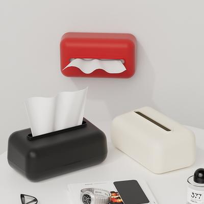 Modern PP Rectangle Plastic Food Napkin Storage Box Portable Table Fancy Tissue Boxes