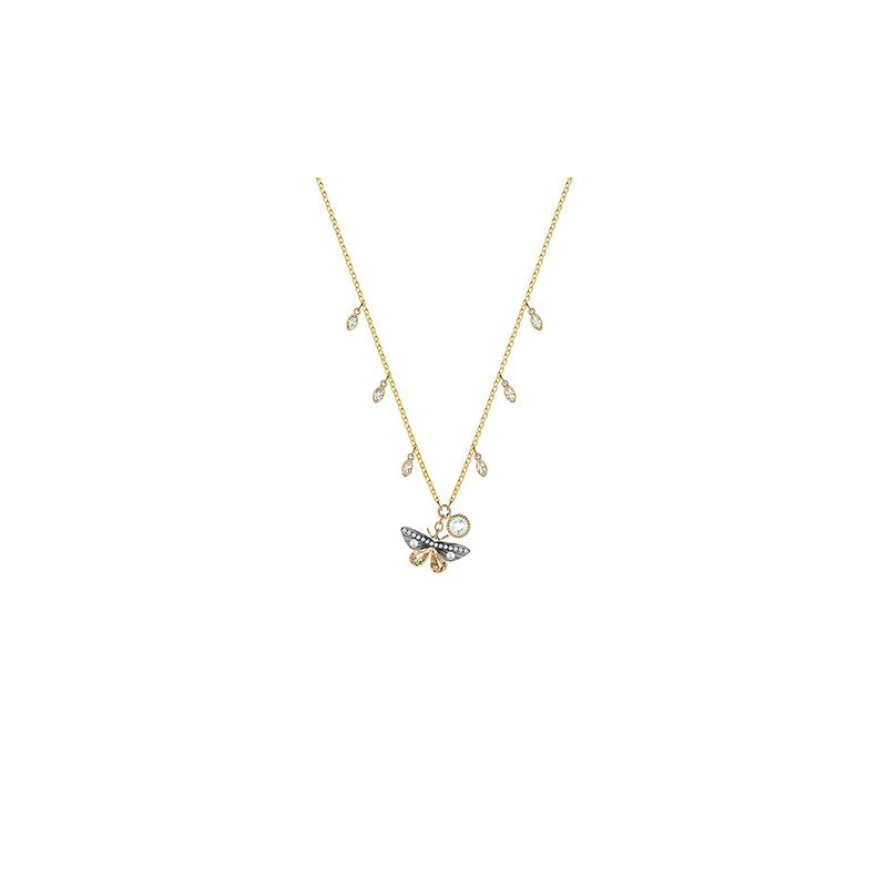 Swarovski Magnetic Colorful Design Mix and Match Multiple Plating Necklace Women's Gold 5416786