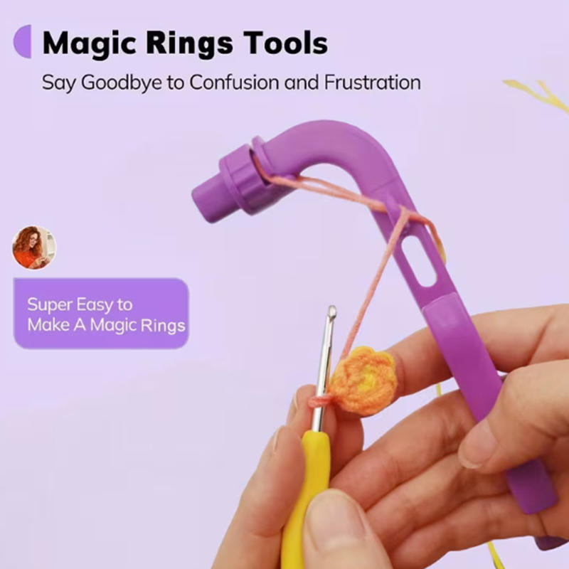 Crochet Helper Tool for Beginners Practical Crochet Accessory Handmade Knitting Knit Craft Diy Tools - Suitable for Home Travel Daily Use High Quality
