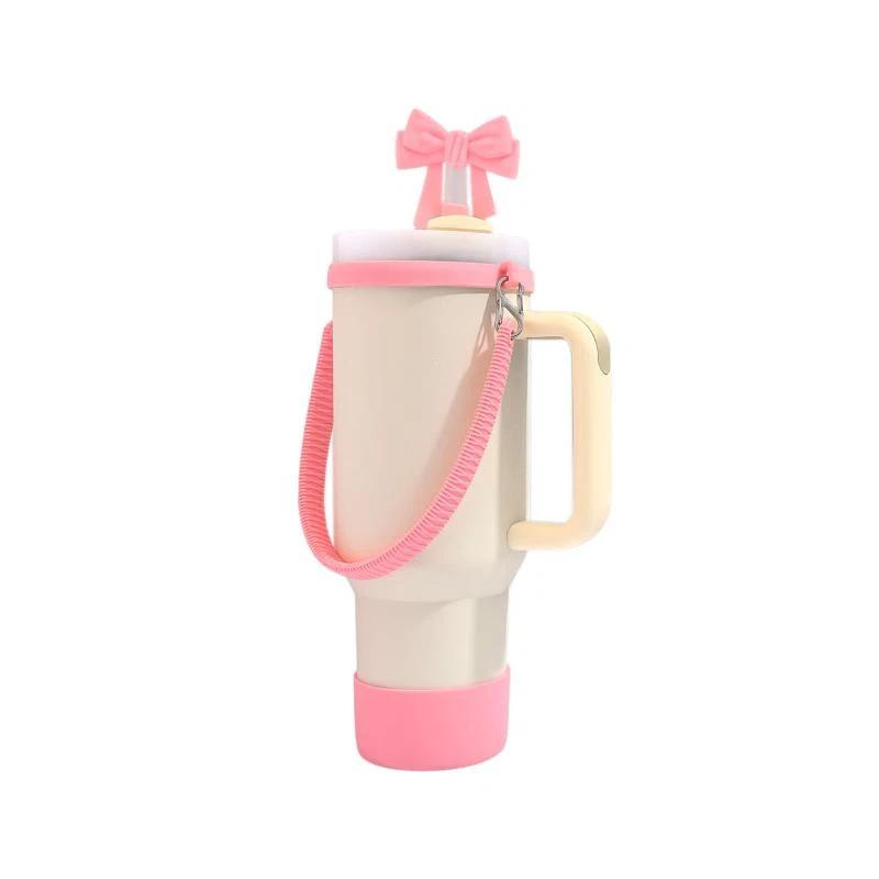 1 pièce Poignée de gourde en silicone souple et durable Sangle de transport pour gourde Support Sangle Pour la plupart des bouteilles de 237-1183 ml Accessoires pour tasses